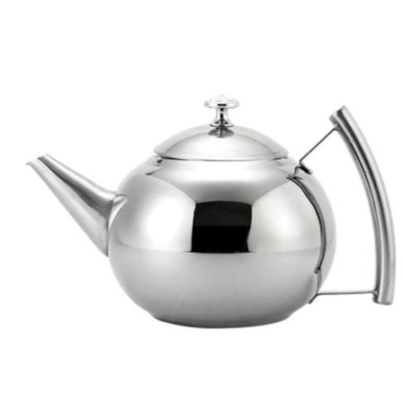 Tekanne i rustfritt stål med avtagbart infusjonssett, sikker tekanne for