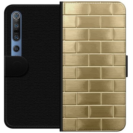 Plånboksfodral till Xiaomi Mi 10 Pro 5G med Gyllene Murstenar