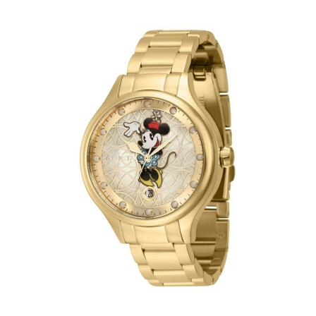 Invicta Watches Disney - Minnie Mouse 40095 Women's Quartz Watch - 38mm Gul, Dame Ure, Størrelse: ONE Size