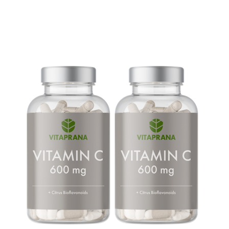 2 x Vitamin C 600 mg + Bioflavonoids, 100 kaps