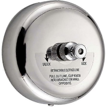 304 Rustfrit Stål Rund Udtrækkelig Tørresnor med 2,7 m Stålsnor til Badeværelse Have Altan og Mere_SZXM