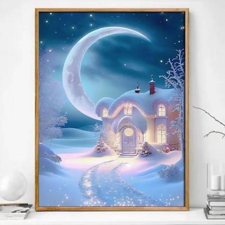 30x40cm Vuxna barn 5D DIY- set - Snow Fai