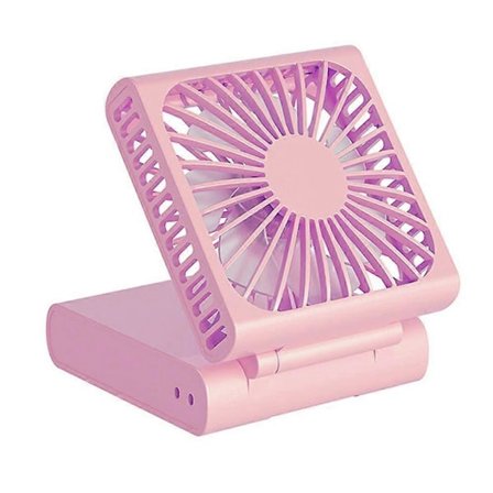 Lille batteridrevet ventilator, håndholdt ventilator, bordventilator, USB genopladelig personlig håndventilator - Pink
