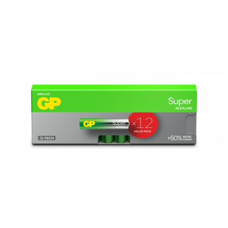 GP Batteries Super Alkaline 24A/LR03 Batteri alkalisk, AAA, 12-pakning, Elfordeling & strømforsyning