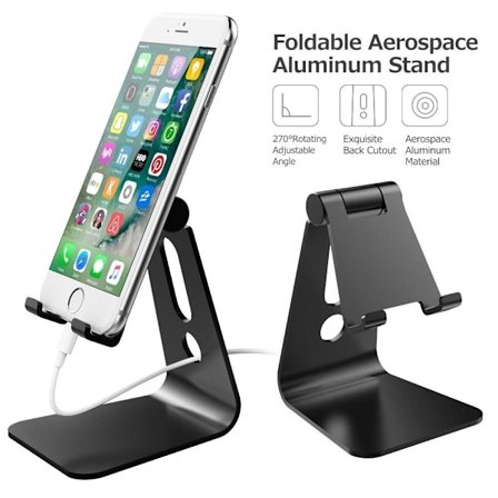 270° Mobilhållare för Skrivbord - Svart Black