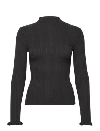 Ribbed Mock Neck Pullover Black Scotch & Soda