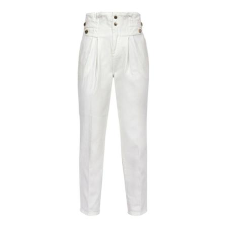 Pinko, NEW Cara 1 Fashion Carrot Pj 456A Pantalone Biały, Kobieta, Rozmiar: W30