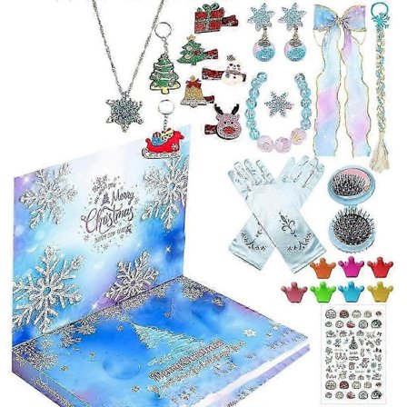 2025 Tyttöjen Prinsessa Joulukalenteri Korusetti 24 Päivän Lähtölaskenta Pukeutumistarvikkeet Lahjapakkaus