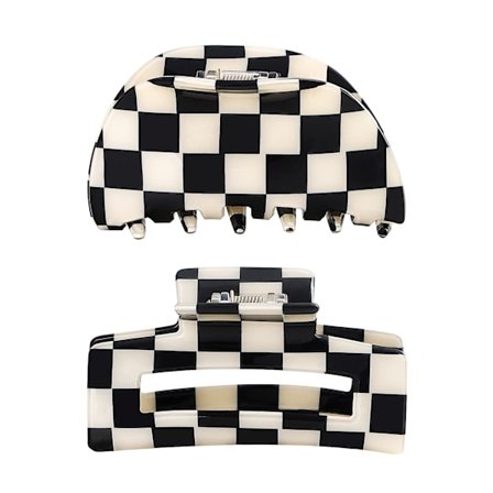 Zebra Rutig Dam & Flickor Hajklämmor (2 stycken)