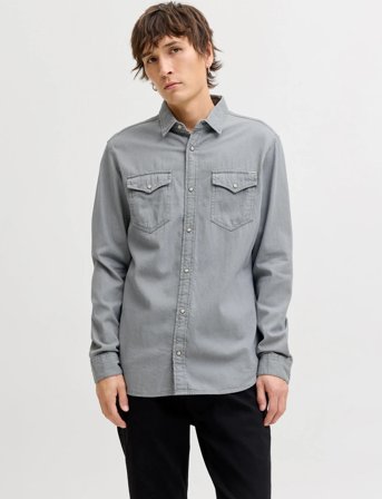 Jack & Jones Jjesheridan Shirt L/S Noos - Grey - XL
