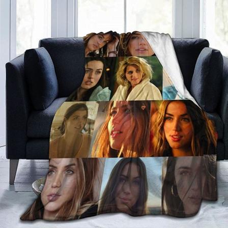 Ana De Armas Mjuk och behaglig varm fleecefilt för soffa,kontorssäng Billägersoffa Mysig Fluffig plysch Sängfiltar Strandfiltar-c97 50x40in 125x100cm