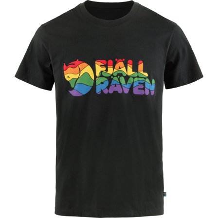 Fjällräven Women's Rainbow T-Shirt in Black | Size: XL, Organic Cotton