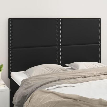 Vidaxl Huvudgavlar 4 St Svart 72x5x78/88 Cm Konstläder Svart