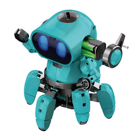 Tobbie The Robot - Sininen - Interaktiivinen rakennusrobotti, j