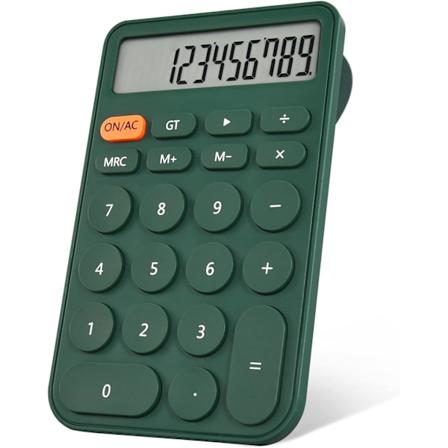 Skrivebords kalkulator for studenter, 12-sifret LCD-skjerm, grunnleggende skrivebordslommekalkulatorer for skolekontorhjem
