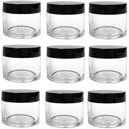 30g 30ml/1oz Genanvendelige Runde Plastglas med Skruelåg Tomme