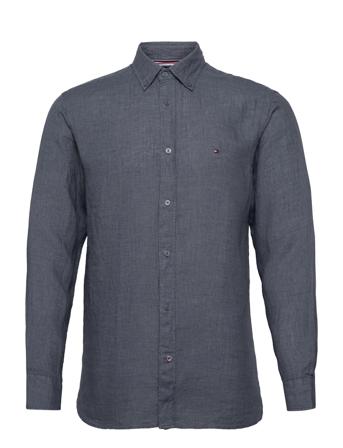 Pigment Dyed Linen Rf Shirt Paita Rento Casual Sininen Tommy Hilfiger
