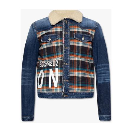 Dsquared2 - Jeansjackor - Blå - Herr - Storlek: L, Herr, Storlek: L