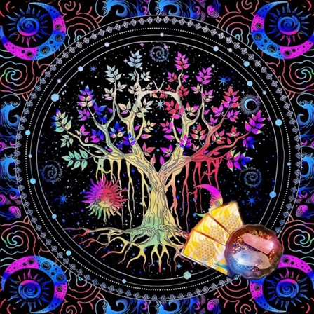 Astrologi Tarots Bord Altarduk Metafysisk brädspelsmatta Pendel spådomar Altare Bordsduk Brädspelskortplatta