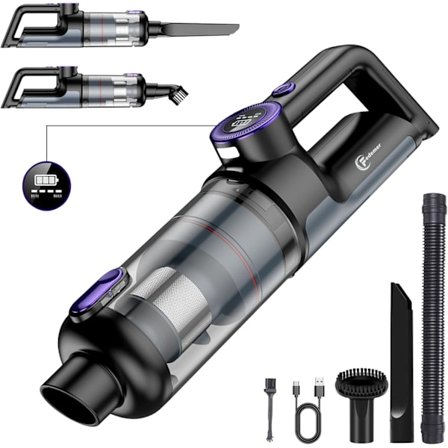 Håndholdt støvsuger, med LED-lys 14000PA kraftig sugeevne