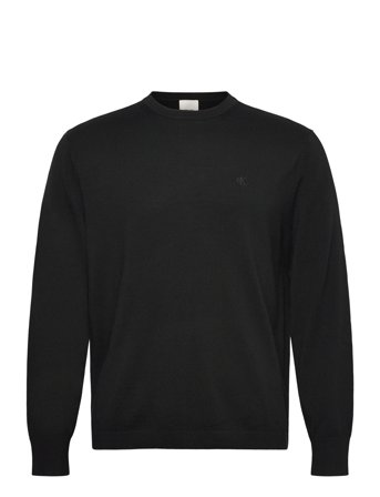 Ls 100% Merino Crew 14Gg Black Calvin Klein