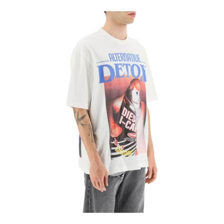 Diesel, T-Shirts Wit, Heren, Maat:L