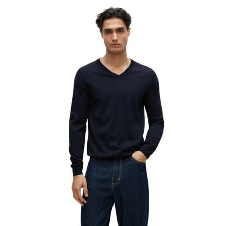 Hugo Boss, Knitwear Blauw, Heren, Maat:M