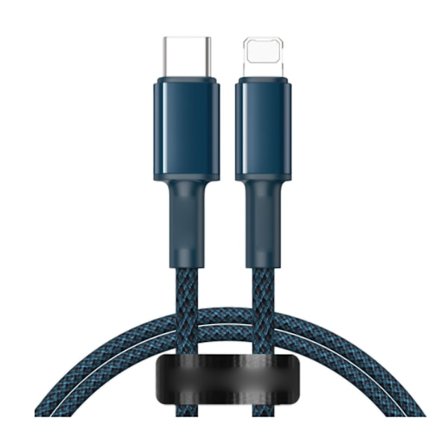 Snabb USB C-kabel 20W PD för iPhone 12 Pro 1m Marinblå