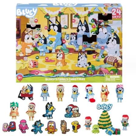 Bluey Figurer Julkalender För Barn 24 Dagar A