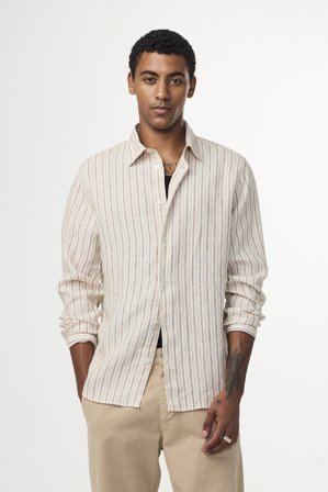 NN.07 Enzo Skjorte Herre Brun Hør