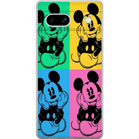 Yhteensopiva Puhelinkuori Google Pixel 7a Mickey Mouse pop-taide juliste värikäs Disney retro-sarja piirroselokuva ikoninen hahmo Andy Warholin tyylii