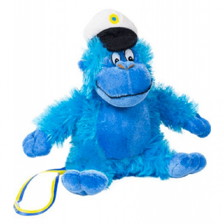 Gorilla mjukisdjur med halsband