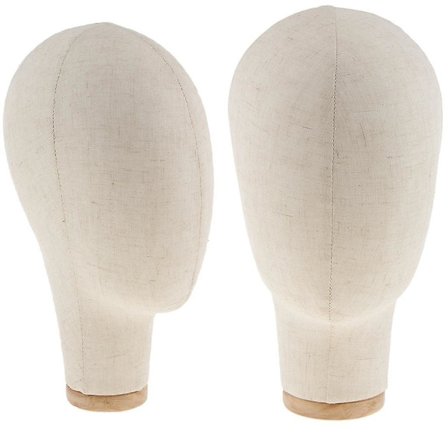 Cork Canvas Block Head Manekeng/dukkehode Parykk Display Styling Head