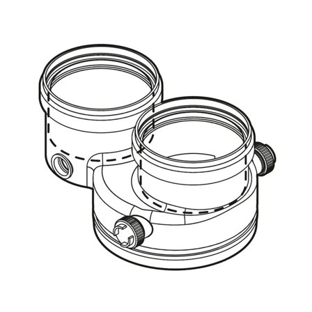 Kit sdoppiato scarico fumi Bosch FC-CA80 Ø80/125 a 80-80 mm - SERIE CONDENS