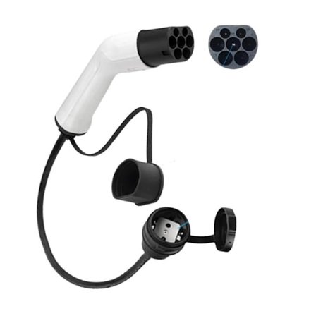 Ev-stik 16a Type 2 hanstik til Schuko-stik EV-opladningsadapter til EV Ladestation Elec