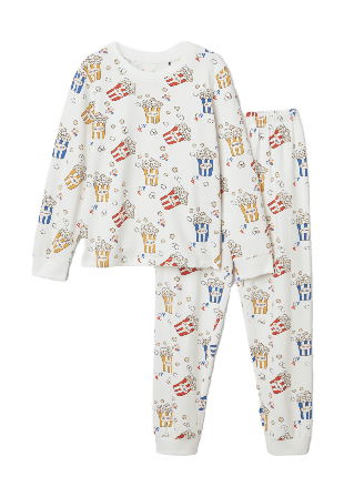 Å KIDS Mönstrad pyjamas PEAR Sovkläder & morgonrockar Vit 98/104
