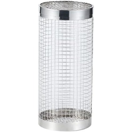 Pyöreä grillikori ruostumattomasta teräksestä, rullaava grillikori metalliverkosta, sylinterigrillikori, kannettava grillikori ulkoiluun, 20 x 9 cm