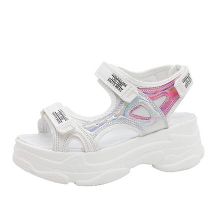 Sommaren 2023 Dam Platform Rainbow Skor Platformskor white-2 41