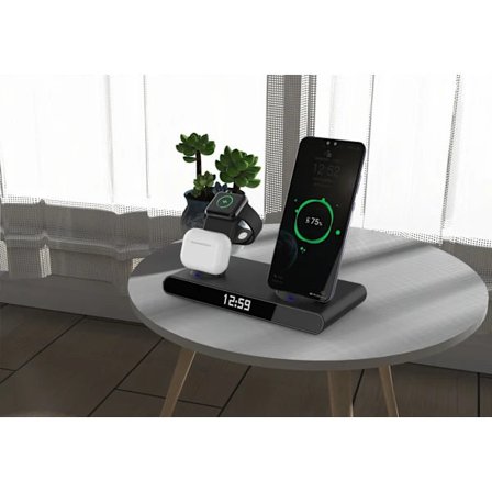 RY-15w Trådlös Laddstation 3 i 1 Kompatibel med Apple iPhone 13 för Airpod LED-Klocka Smart Snabb Trådlös Laddning Gen,A