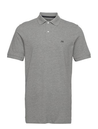 Slh Aze Ss Polo W Polos Short-sleeved Grå Selected Homme