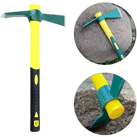 Liten hacka trädgårdsredskap ogräsrensning liten stålhacka glas