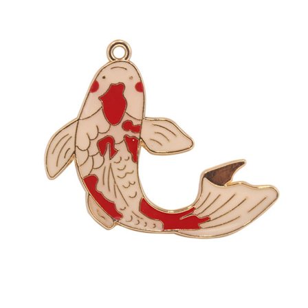 10 stk Peace Fish Charm Anheng Emalje Dyreform Pedant
