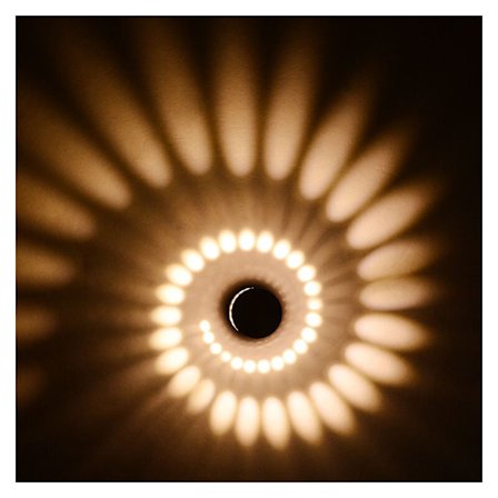 LED-seinävalaisin sisätiloihin, moderni tehoste, 3 W, lämmin valkoinen, lastenhuone, käytävä, hotelli, ravintola, keittiö, ruokailuhuone, alumiininen 