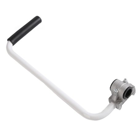 Ergonomisk trimmerhåndtag Letvægts universelt metal græstrimmerhåndtag Forlænger til græsplænepleje Hvid