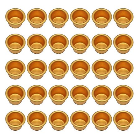 Ljusstakar för avsmalnande ljus, Ljusstake, Värmeljus, Ljusinsats Bordsljus, Ljusstake 30st Guld (FMY)