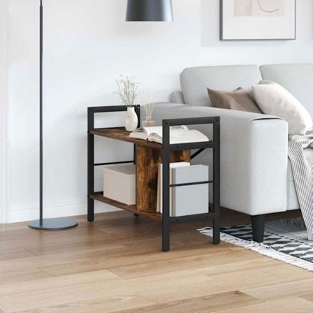 Möbelhylla Vidaxl Hylla Rökt ek 75 x 30 x 58,5 cm Ingenjörsträ