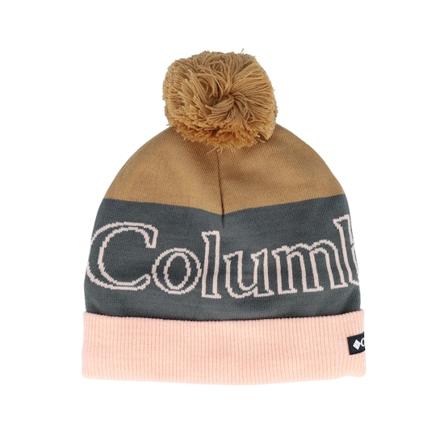 Columbia - Polar Powder Ii Beanie Peach/Beach/Shark Pom Pom Pink Beanie - @ Hatstore