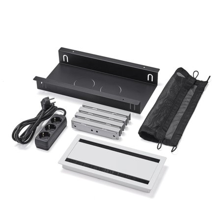 Kabelbokspakke UNIFY til QBUS/AUDREY fast stativ 2400 mm, ubestykket, lille, hvid