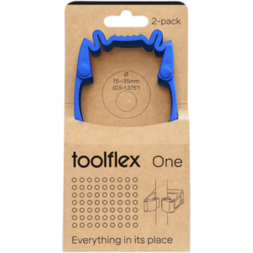 Hållare med väggadapter Toolflex ONE 2-pack Blå*
