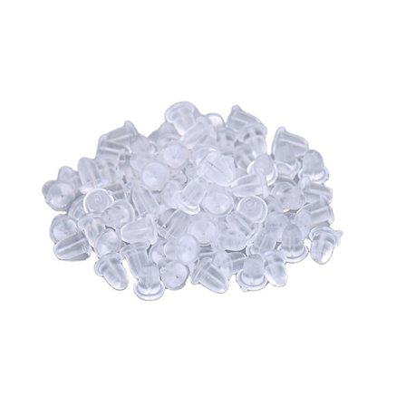 200 ørepropper - Dryppsikre silikonørepropper - Egnet for øredobber og stifter (4*3,5 mm)